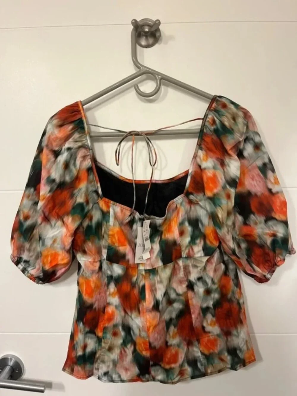 NWT Size 8 J. Crew Squareneck Blouse Top in Liberty Hazy Days Floral NEW